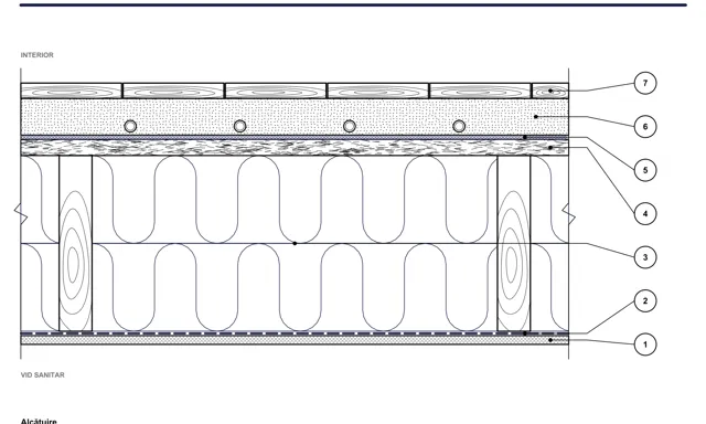 Detail CAD ISO-PLA-04: Strop nad vzduchovou medzerou
