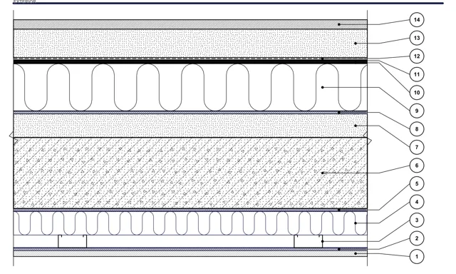 Detail CAD ISO-TER-02: Pochôdzna terasa na betónovej doske