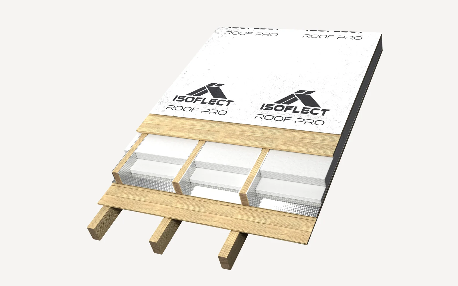 Montáž, krok 5: difúzna fólia: Roof Pro alebo Roof Optim